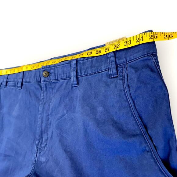 Foundry Casual Comfort Stretch Chino Shorts Classic Flat Front Men Size 52 Blue - Picture 12 of 15